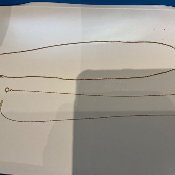 2 for 1!  2 14kt gold chains 18” - Picture 3 of 5